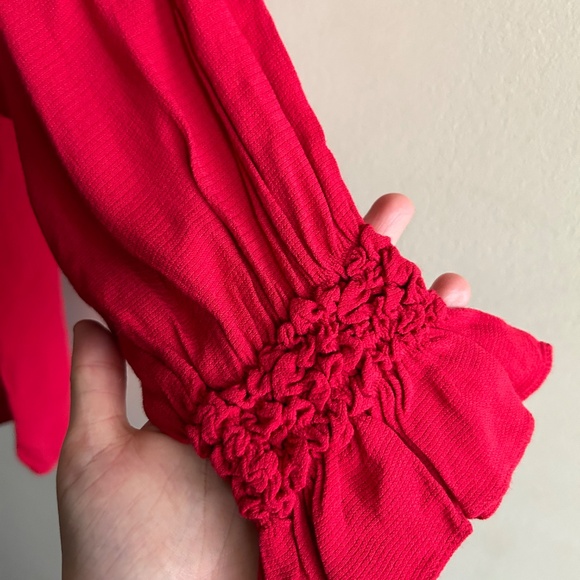 Maje Smocked Sleeve Blouse — Size 1 (Small) - Picture 7 of 8